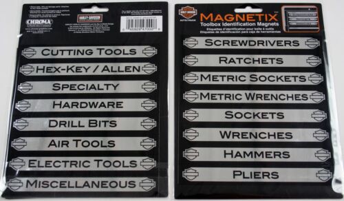 Harley-Davidson Magnetix Toolbox Identification Magnets, 16 Pack