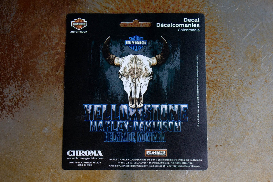 Yellowstone Harley-Davidson Custom Bison Skull Decal